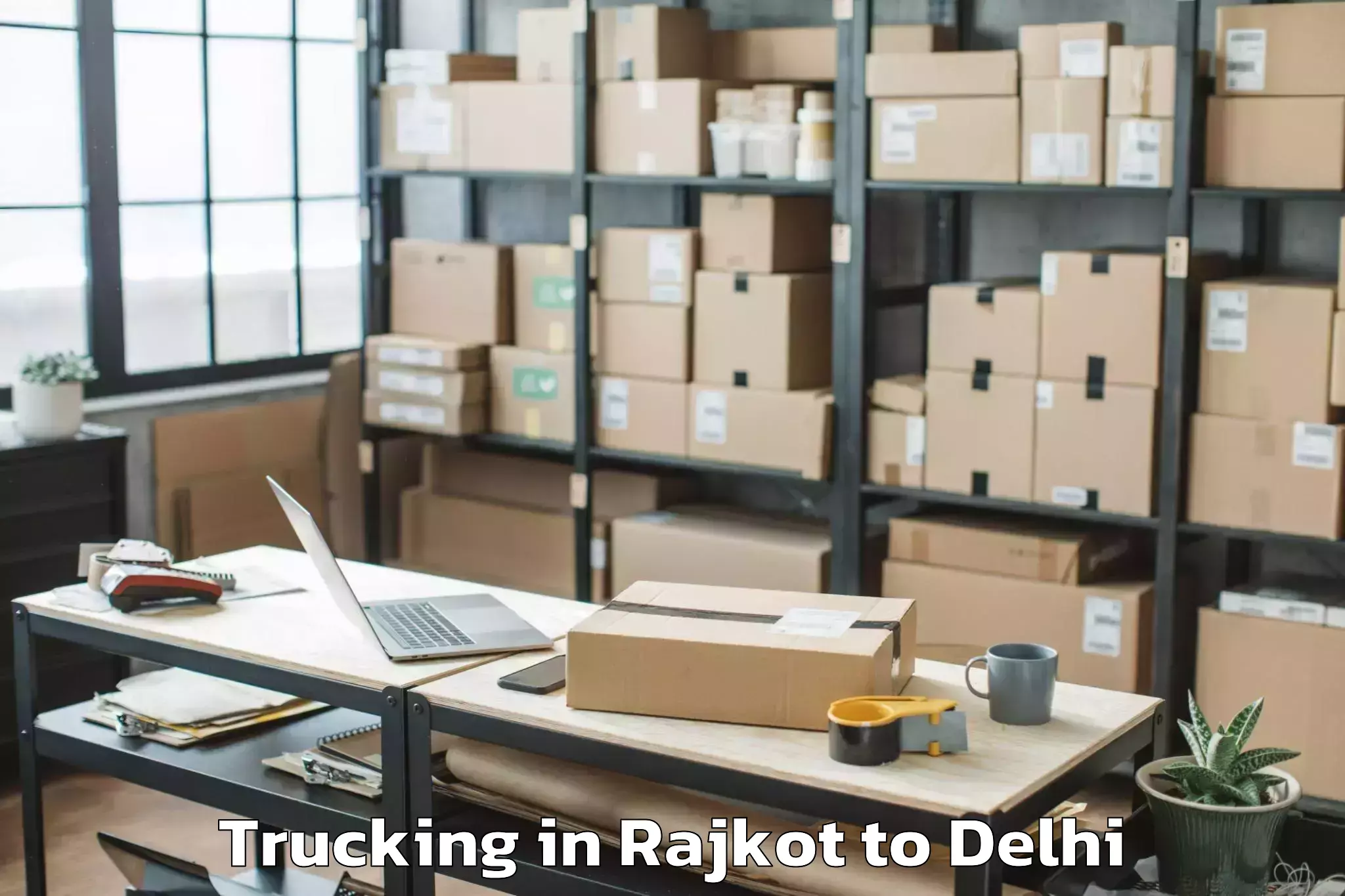 Affordable Rajkot to Shahdara Trucking